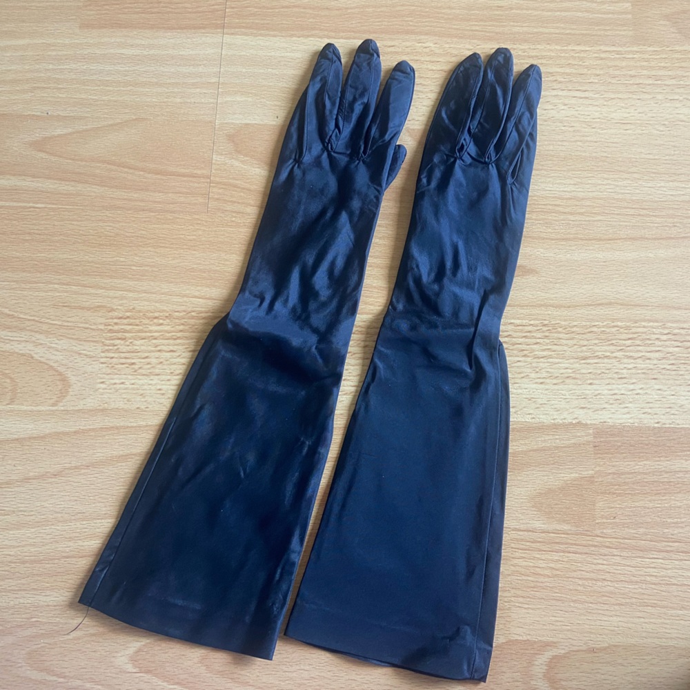 Vintage black opera gloves